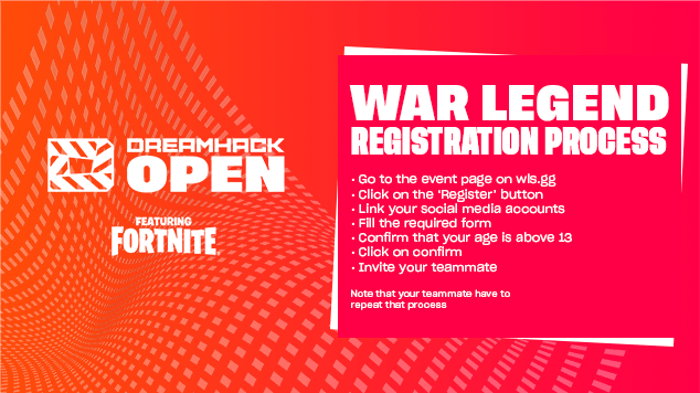 instructions for the war legend registration system