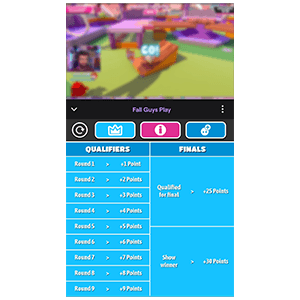 extension on mobile, tournament format is displayed