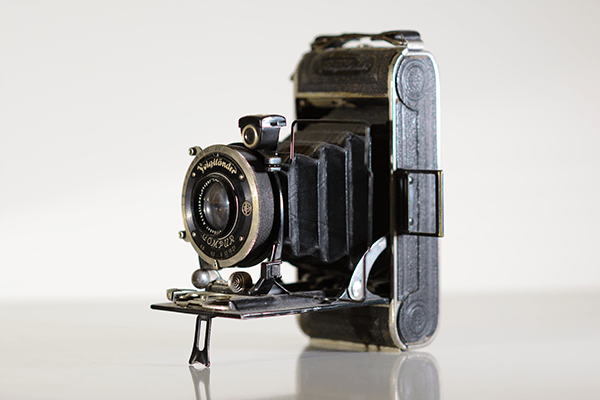 packshot of an old camera